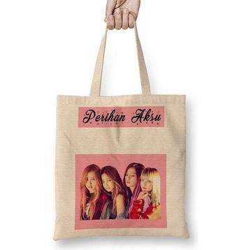 Humuts Kişiye Özel Isim Yazılı Blackpink Bez Çanta