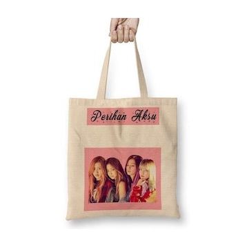 Humuts Kişiye Özel Isim Yazılı Blackpink Bez Çanta