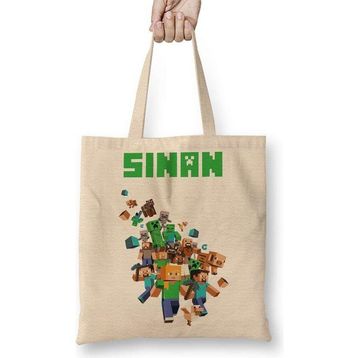 Humuts Kişiye Özel Minecraft Bez Çanta