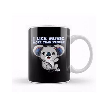 Humuts Koala Bear Art Müzik Kupa Bardak