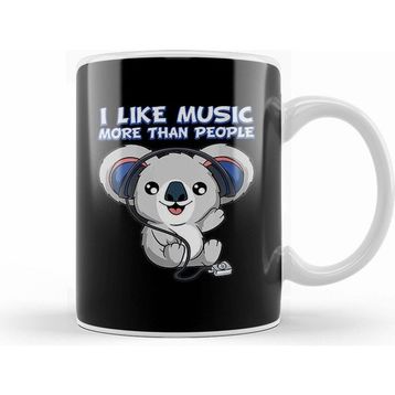 Humuts Koala Bear Art Müzik Kupa Bardak