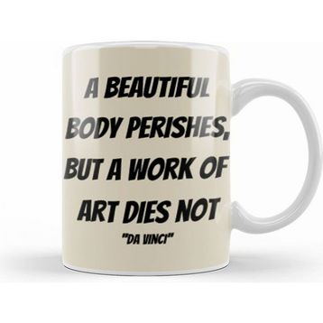 Humuts Leonardo Da Vinci Quotes Beyaz Kupa