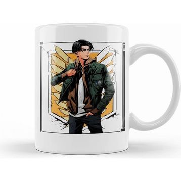 Humuts Levi Ackerman Fanart Beyaz Kupa