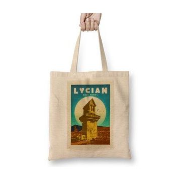 Humuts Likya Kaya Mezarı Bez Çanta