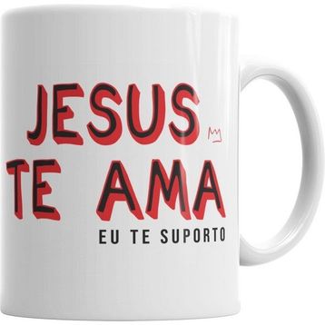 Humuts Lion Jesus Te Ama Beyaz Kupa