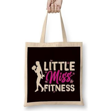 Humuts Little Fitness Miss Workout Weightlifting Exercise Fitness Uzun Saplı Açık Bej Bez Çanta