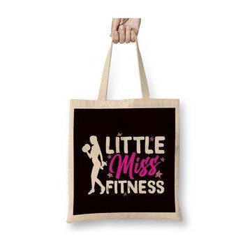 Humuts Little Fitness Miss Workout Weightlifting Exercise Fitness Uzun Saplı Açık Bej Bez Çanta
