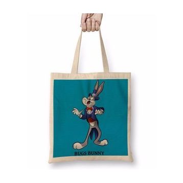 Humuts Looney Tunes Bugs Bunny Uzun Saplı Açık Bej Bez Çanta