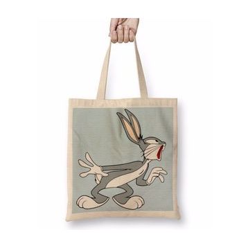 Humuts Looney Tunes Bugs Bunny Uzun Saplı Açık Bej Bez Çanta