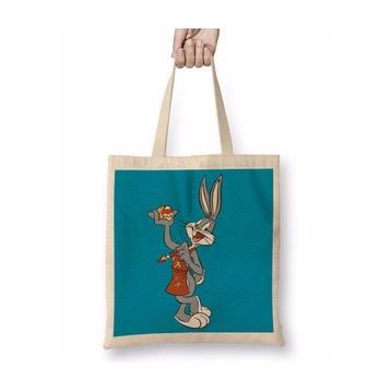 Humuts Looney Tunes Bugs Bunny Uzun Saplı Açık Bej Bez Çanta
