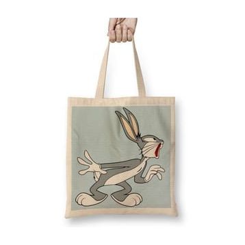 Humuts Looney Tunes Bugs Bunny Uzun Saplı Açık Bej Bez Çanta