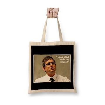 Humuts Louis Theroux Quote I Dont Think I Could Say Beeyatch Bez Uzun Saplı Açık Bej Rengi Çanta