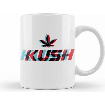 Humuts Marijuana Kush Hologram Beyaz Kupa