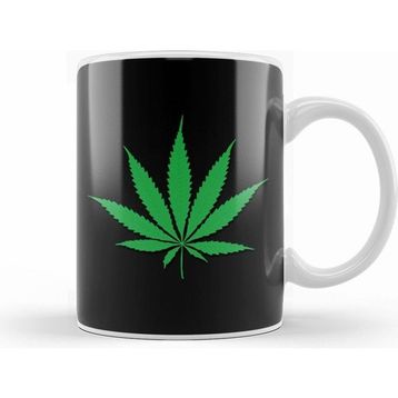 Humuts Marijuana Leaf Beyaz Kupa