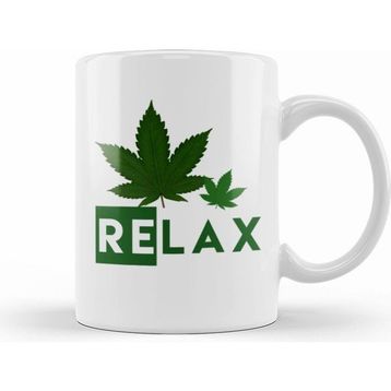 Humuts Marijuana Relax Beyaz Kupa