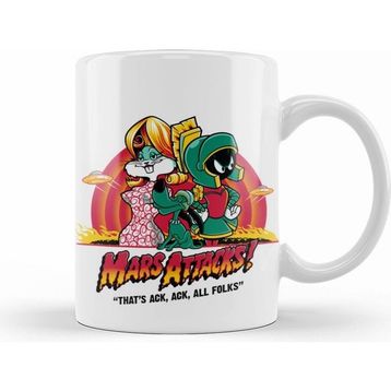 Humuts Mars Attacks Beyaz Kupa