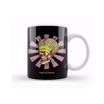 Humuts Mars Attacks Retro Japanese Beyaz Kupa