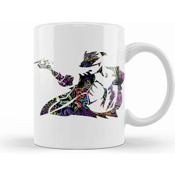Humuts Michael Jackson Psychedelic Beyaz Kupa