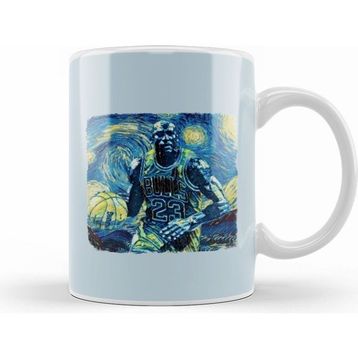 Humuts Michael Jordan Van Gogh Style Beyaz Kupa
