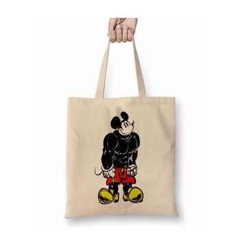 Humuts Mickey Fitness Bez Uzun Saplı Açık Bej Rengi Çanta