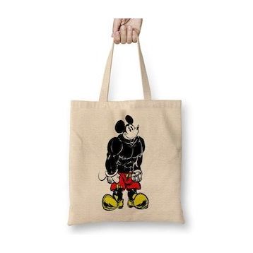 Humuts Mickey Fitness Bez Uzun Saplı Açık Bej Rengi Çanta