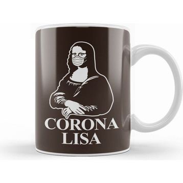 Humuts Mona Lisa Virus Pun Kupa Bardak
