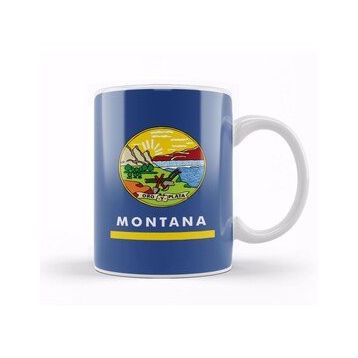 Humuts Montana State Flag Kupa Bardak