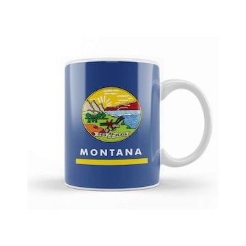 Humuts Montana State Flag Kupa Bardak