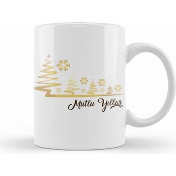 Humuts Mutlu Yıllar Illüstrasyon Kupa