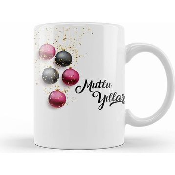 Humuts Mutlu Yıllar Noel Topları Kupa