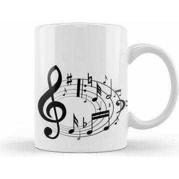 Humuts Müzik Nota Kupa Bardak