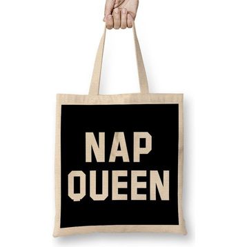 Humuts Nap Queen White Text Bez Çanta