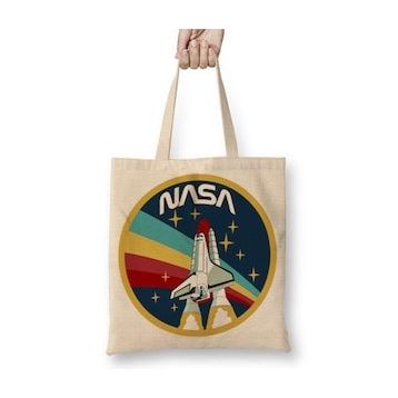 Humuts Nasa Rocket Logo Bez Çanta
