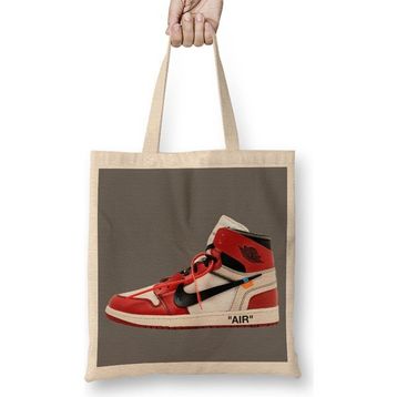 Humuts Nike Jordan 1 Off White Stencil Bez Uzun Saplı Açık Bej Rengi Çanta