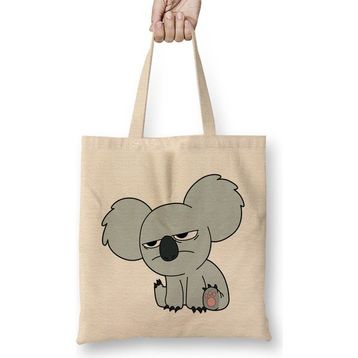 Humuts Nom Nom We Bare Bears Bez Uzun Saplı Açık Bej Rengi Çanta