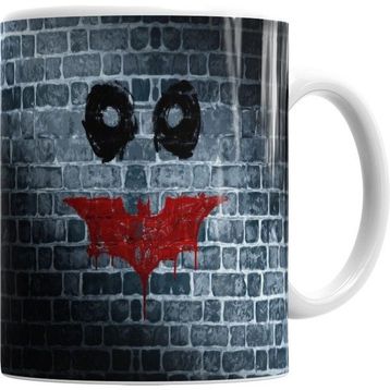 Humuts Porselen Beyaz Dark Knight Joker Batman Kupa Bardak