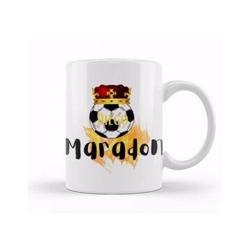 Humuts Porselen Beyaz King Diego Armando Maradona Kupa Bardak