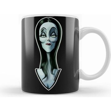 Humuts Porselen Beyaz Morticia The Ultimate Goth Wife Kupa Bardak