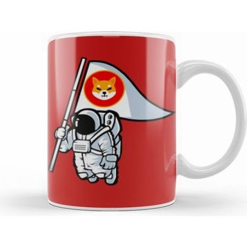 Humuts Porselen Beyaz Shiba Inu Coin To The Moon Shıbarmy Kupa Bardak