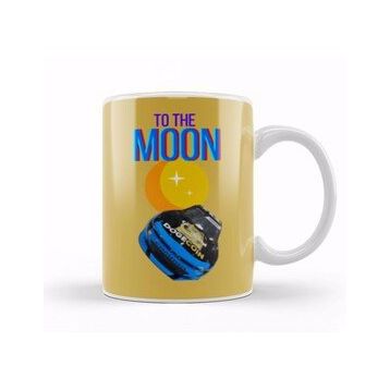 Humuts Porselen Beyaz To The Moon Dogecar Dogecoin Crypto Logo Merch Kupa Bardak