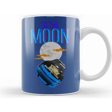 Humuts Porselen Beyaz To The Moon Dogecar Dogecoin Crypto Logo Merch Kupa Bardak