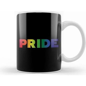 Humuts Pride Rainbow Text Kupa Bardak