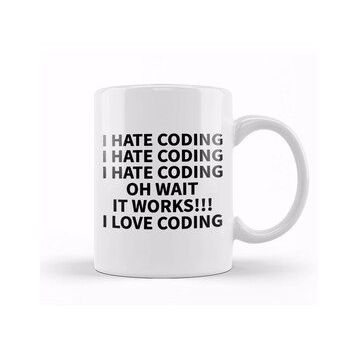 Humuts Programmer Coding Hate Love Humor Gift Kupa Bardak
