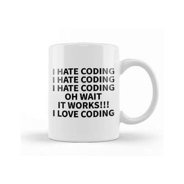 Humuts Programmer Coding Hate Love Humor Gift Kupa Bardak