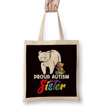 Humuts Proud Autism Sister Brother Son Daughter Autistic Puzzle Bez Kadın Günlük Çanta