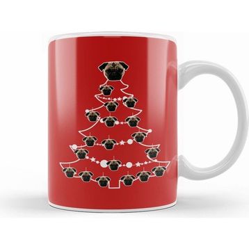Humuts Pug Dog Christmas Tree Baubles Kupa