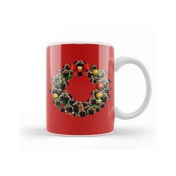 Humuts Pug Dog Multiface Christmas Wreath Kupa