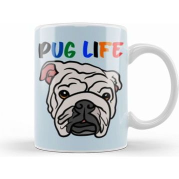 Humuts Pug Life Beyaz Kupa