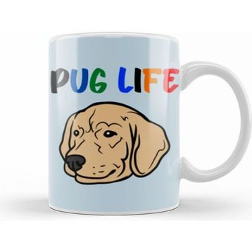 Humuts Pug Life Beyaz Kupa