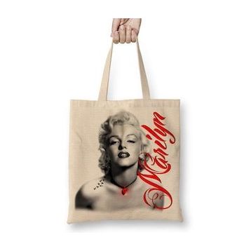 Humuts Red Marilyn Monroe Red Bez Uzun Saplı Açık Bej Rengi Çanta